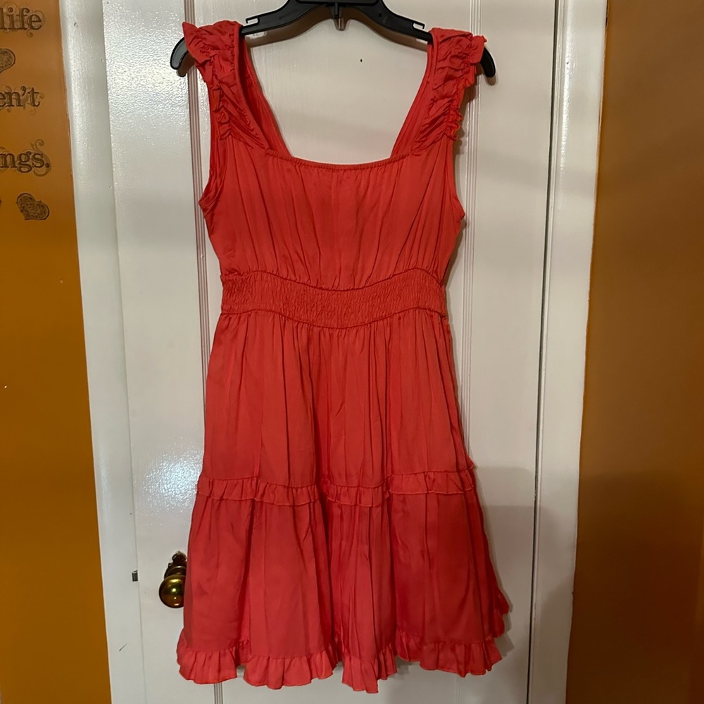 Short deep v neck dress
